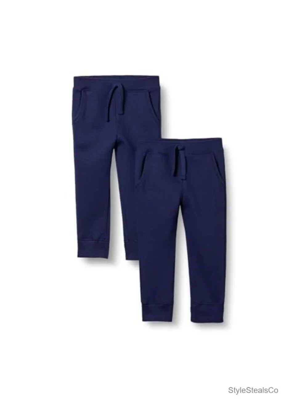 Kids Sweatpants Fleece Joggers 2 Pack Elastic Waist Drawstring